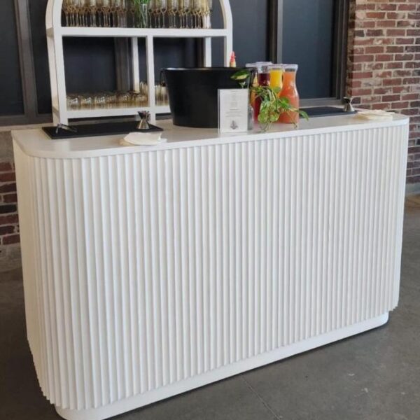 BAR-088 | SYDNEY ARCHED BAR SHELF WHITE WOOD