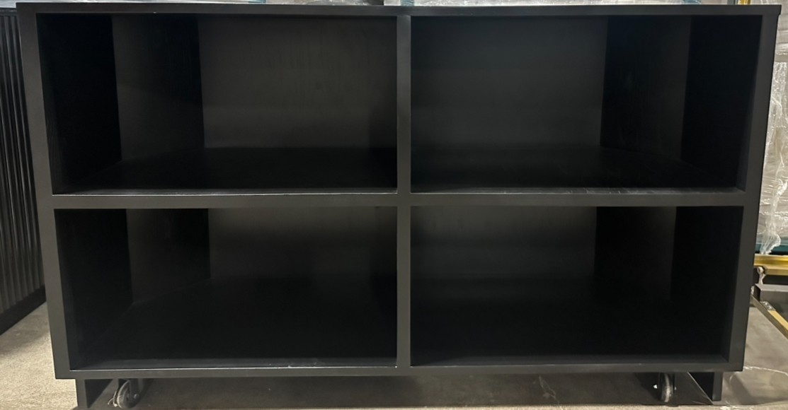 BAR-092 | SYDNEY FLUTED 6FT BAR BLACK WOOD