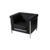 SS-007 | SQUARE BACK TUB CHAIR BLACK