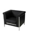 SS-007 | SQUARE BACK TUB CHAIR BLACK