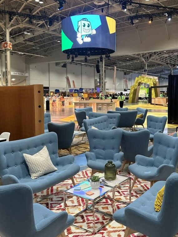 SS-464 | NORA FABRIC LOVESEAT BLUE