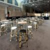 CRU-026 | SQ. BROWN FRAME CRUISER WITH TABLE WITH PLEXI TOP