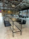 COMM-018 | COMMUNAL TABLE BLACK FRAME WITH PLEXI TOP