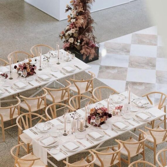 CASUAL-100 | 8FT RECTANGULAR WHITE FRAME DINING TABLE WITH PLEXI TOP