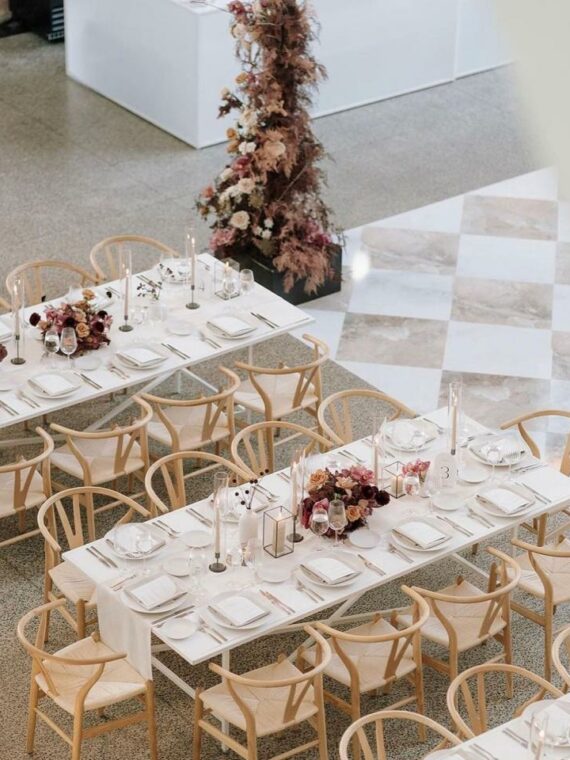 CASUAL-100 | 8FT RECTANGULAR WHITE FRAME DINING TABLE WITH PLEXI TOP
