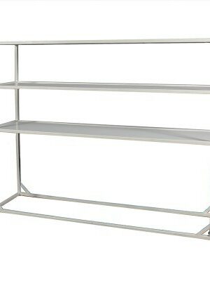 BAR-020 | 5FT BAR BACK WHITE FRAME WITH PLEXI