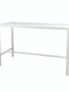 COMM-006 | SEAMLESS 30" COMMUNAL TABLE WHITE FRAME WITH PLEXI TOP
