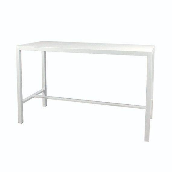 COMM-006 | SEAMLESS 30" COMMUNAL TABLE WHITE FRAME WITH PLEXI TOP