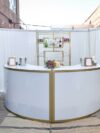 BAR-036 | 6FT CURVED BAR GOLD FRAME WITH PLEXI