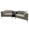 OF-057 | GREY/BLACK LOW MEETING POD SECTIONAL WITH CHARGING