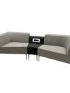 OF-057 | GREY/BLACK LOW MEETING POD SECTIONAL WITH CHARGING