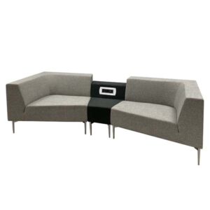 OF-057 | GREY/BLACK LOW MEETING POD SECTIONAL WITH CHARGING