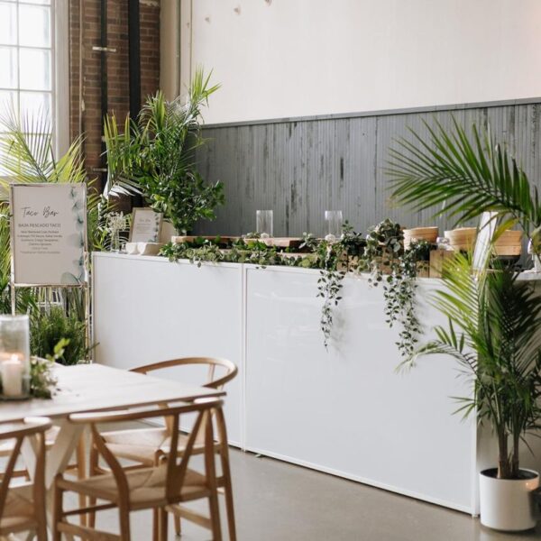 BAR-025 | 4FT BAR WHITE FRAME WITH PLEXI