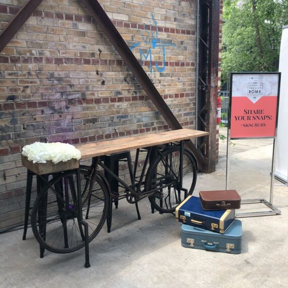 MISC-PROP-015 | BICYCLE TABLE WITH STOOLS (6)