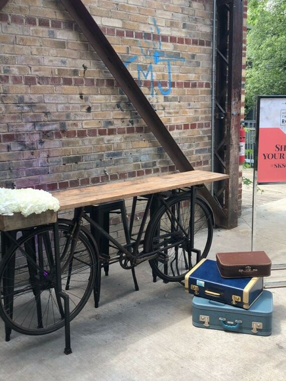 MISC-PROP-015 | BICYCLE TABLE WITH STOOLS (6)