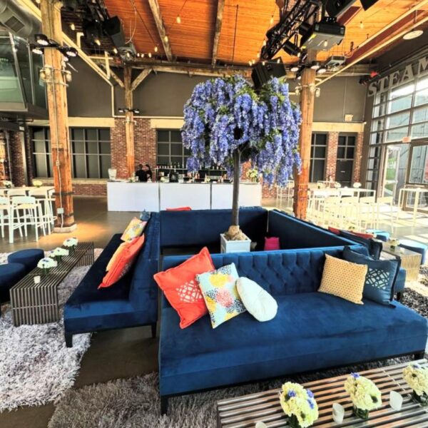 SS-450 | VELVET TUFTED BACK SOFA ROYAL BLUE