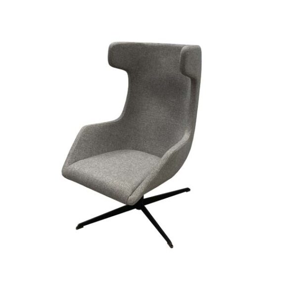 OF-053 | GREY FABRIC WINGBACK CHAIR