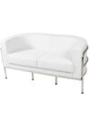 SS-005 | SCULPTED LOVESEAT WHITE