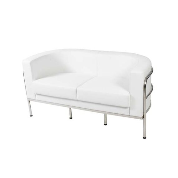 SS-005 | SCULPTED LOVESEAT WHITE