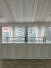 BAR-080 | 6FT GEO WINDOW BAR WHITE FRAME WHITE PLEXI