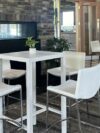 BS-007 | PITT BARSTOOL CHROME LEGS WITH WHITE SEAT
