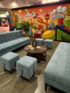 SS-631 | TUFTED BACK SOFA GREY FABRIC