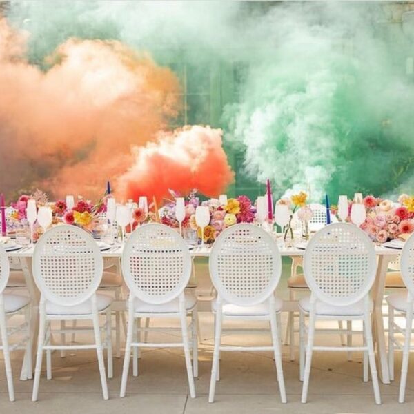 CH-081 | WIMBLEDON DINING CHAIR WHITE WITH WHITE SEAT