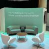 OF-057 | GREY/BLACK LOW MEETING POD SECTIONAL WITH CHARGING