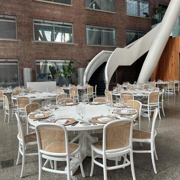 CASUAL-104 | NAPA WHITE WOOD ROUND DINING TABLE