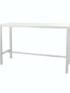 COMM-005 | SEAMLESS 24" COMMUNAL TABLE WHITE FRAME WITH PLEXI TOP