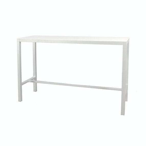 COMM-005 | SEAMLESS 24" COMMUNAL TABLE WHITE FRAME WITH PLEXI TOP