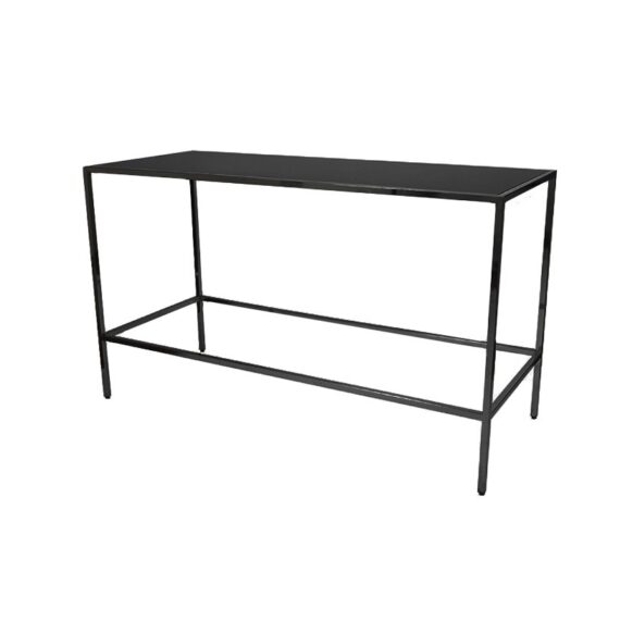 COMM-018 | COMMUNAL TABLE BLACK FRAME WITH PLEXI TOP