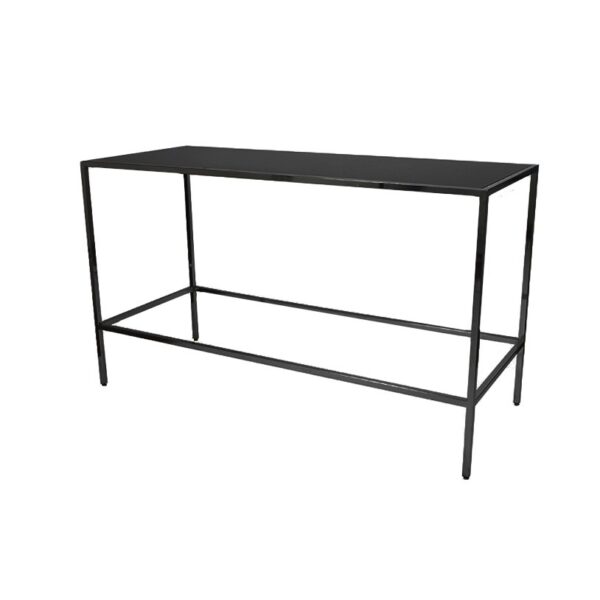 COMM-018 | COMMUNAL TABLE BLACK FRAME WITH PLEXI TOP