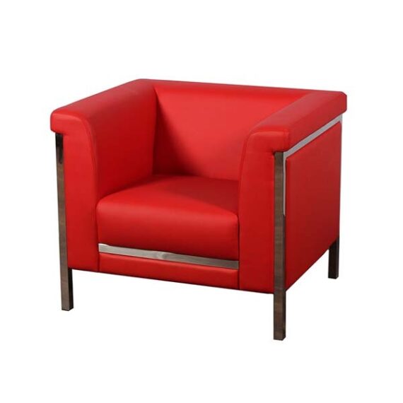 SS-011 | SQUARE BACK TUB CHAIR RED