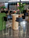 CRU-074 | SYDNEY FLUTED ROUND CRUISER TABLE NATURAL WOOD