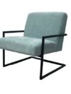 SS-637 | SQUARE SINGLE CHAIR SEAFOAM GREEN WITH BLACK FRAME