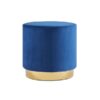 SS-432 | ROUND VELVET OTTOMAN ROYAL BLUE