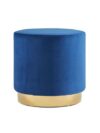 SS-432 | ROUND VELVET OTTOMAN ROYAL BLUE
