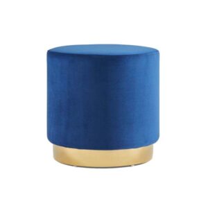 SS-432 | ROUND VELVET OTTOMAN ROYAL BLUE