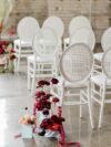 CH-081 | WIMBLEDON DINING CHAIR WHITE WITH WHITE SEAT