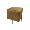 SS-582 | SQUARE VELVET OTTOMAN CAPPUCCINO WITH GOLD LEGS