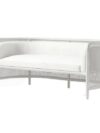 SS-620 | NAPA WHITE CANE SOFA WHITE LINEN FABRIC