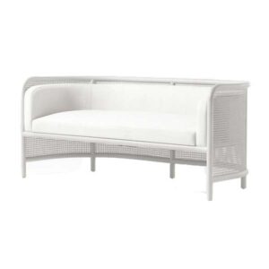 SS-620 | NAPA WHITE CANE SOFA WHITE LINEN FABRIC