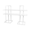 BAR-028 | DISPLAY STAND 2 SHELF WHITE FRAME WITH PLEXI