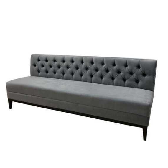 SS-519 | VELVET TUFTED BACK SOFA GREY