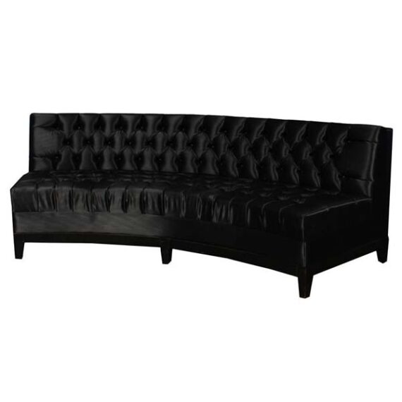 SS-298 | TUFTED CURVED SOFA BLACK VELVET