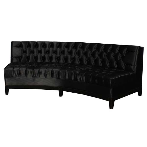 SS-298 | TUFTED CURVED SOFA BLACK VELVET
