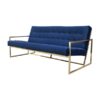 SS-610 | BLUE VELVET GOLD FRAME SOFA