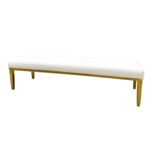 SS-530 | CHELSEA BENCH WHITE WITH GOLD LEGS