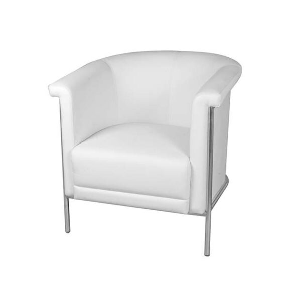 SS-074 | ROUND BACK TUB CHAIR WHITE